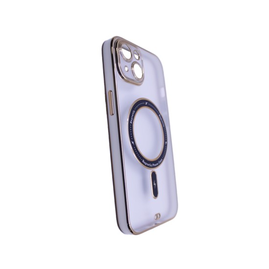 Magnetic Case with Camera Lens Q Series For Apple iPhone 14 White